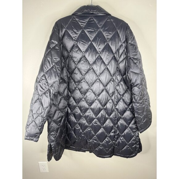 Max Mara Marina Rinaldi Pacos Navy Quilted Puffer Jacket Lightweight Sz. 22 NWT - Picture 6 of 11